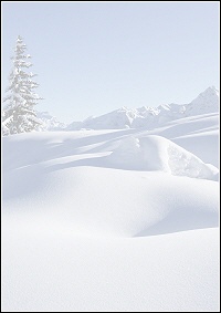 Weihnachtsbriefpapier Berg Winterlandschaft