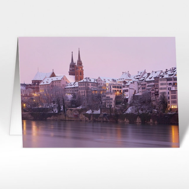 Weihnachtskarte Stadt Basel, Basler M&uuml;nster