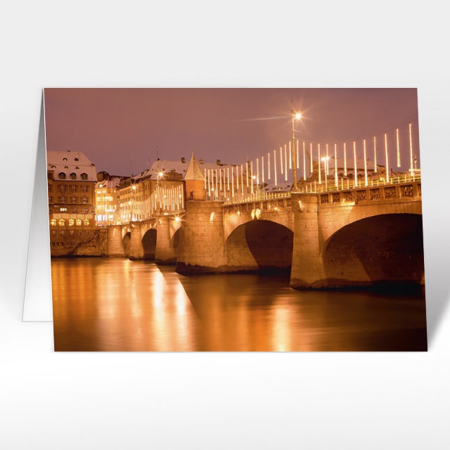 Stadt Basel Rhein Mittlere Br&uuml;cke