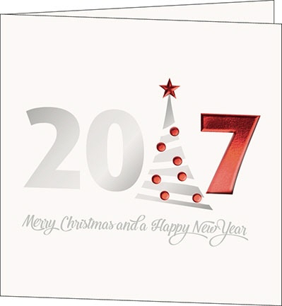Neujahrskarte, Christbaumgrafik, 150 x 150