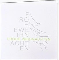 Weihnachtskarte, Frohe Weihnachten, 150 x 150
